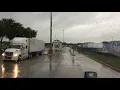 Arriving at Werner Terminal in Dallas TX to drop first load Rain rain rain