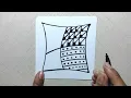 Zentangle Art Tile Timelapse Relaxing Pattern Drawing