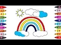 How to Draw a Rainbow Coloring Pages Learn Rainbow Colors and Drawing for Kids