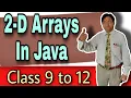 2-D Arrays in Java Class 9th to 12th ICSE ISC BCA MCA B Tech B Sc HINDI EXPLANATION