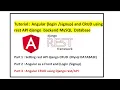 Tutorial Angular login signup and CRUD using rest API django backend MySQL Database