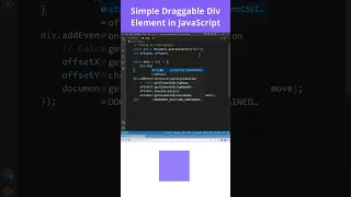 Create A Draggable Div Element in JavaScript