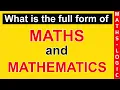 What is the full form of Maths General full Form of Mathematics Scientific Full form By MathsLogic