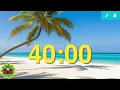 40 Minute Classroom Countdown Timer with Piano Music - Relaxing Summer