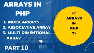 PHP Arrays in Hindi Types of Arrays in PHP Indexed Associative Multidimensional Array in PHP