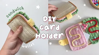 ♡ Crochet Sandwich Wallet Tutorial (Low-sew) |Beginner Friendly | Step-by-step ♡