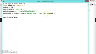 055 Learn python and ruby programming - Adding Labels to window