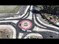 Traffic navigates completed roundabout near Sonoma
