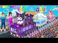 Yuta Mio Pawai Bus SANRIO KUROMI MELODY CINNAMONROLL Di Kota | Baby Celine Ikut Pawai Keliling🥳🌈