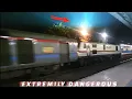 Download Lagu Dangerous Scary Spark 130 KM/HR : Patna Tejas Rajdhani \u0026 Sampoorna Kranti Thrasing Hathras