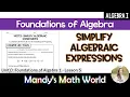 Simplify Algebraic Expressions