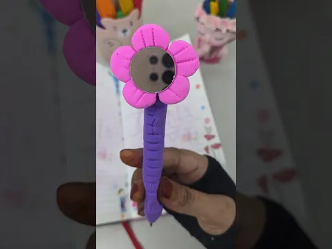 how to make pen cover using clay #craftyhome #handmade #trending #viral #shorts