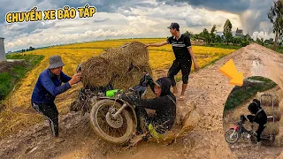 Chuyến xe bão táp của anh em chở rơm ở miền tây #giaitrivui