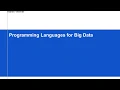 Big Data Programming Languages