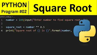 Python Program - Find Square Root of Number in Python