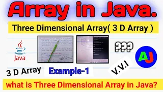 Three-dimensional arrays 3D arrays in Java Multidimensional arrays