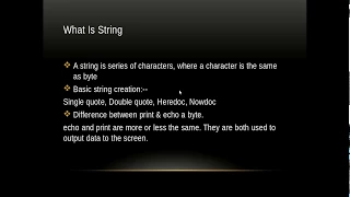 Basic String Tutorials in PHP - HINDI English