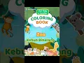 Printable coloring page zoo animals bilingual bahasa indonesia - english
