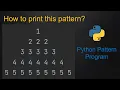 20 Python Pattern Program - Number without any pre-defined method using while loop