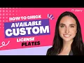 How to Check Available Custom License Plates