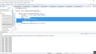 Chapter 5 While Loop Example - Super Human Being