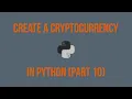 Python Cryptocurrency Part 10 Valid Transactions