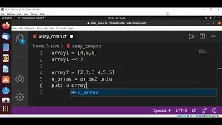 Array functions freeze Uniq sort length and size in Ruby
