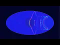 Simulation of waves inside an elliptical pool with refractive circle