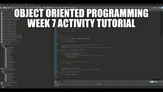 Object oriented programming week 7 Activity tutorial