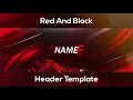 Slick Red And Black Twitter Header Template