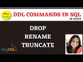 Practical 1C - Data Definition Language DDL RENAME TRUNCATE DROP commands