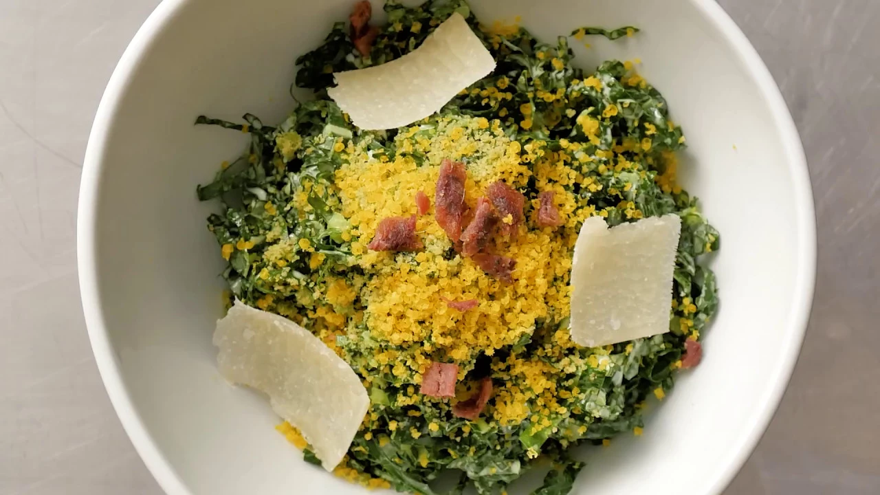 Test Kitchen: Episode 15 - Kale Caesar with Cured Yolk