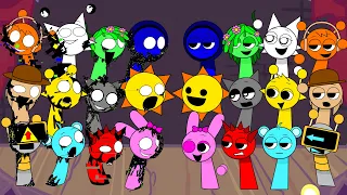 ALL Sprunki Glitched VS Sprunki Normal 🎶 (FNF Blueballed but Sprunki Characters Sing It)