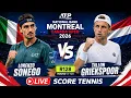 Lorenzo Sonego vs Tallon Griekspoor LIVE SCORE TENNIS ATP MONTREAL CANADA OPEN 2026 R128
