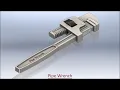 Pipe Wrench with narration SolidWorks Tutorial