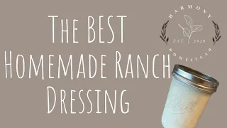 The BEST Homemade Ranch in 1 Minute 3 Ingredients
