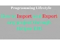 How to Import and Export any project through Eclipse IDE