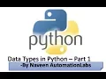 Data Types in Python - Part 1