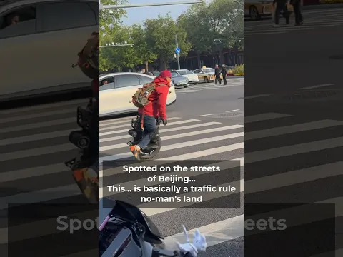 Beijing’s Craziest Street Ride? 😳 One Wheel, Busy Traffic! #shorts