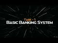 Basic Banking System Task 1 Web Development Intern at The Spark Foundation