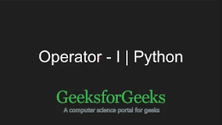 Python Programming Tutorial - Operators