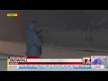 Snowy conditions outside Charlotte in Hickory