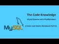 MySQL Queries with PhpMyAdmin Create and Delete Database Part 01