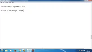 Java Tutorial 5 Comments in Java Programs
