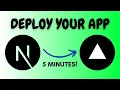 How to Deploy Your Next js App in 5 minutes