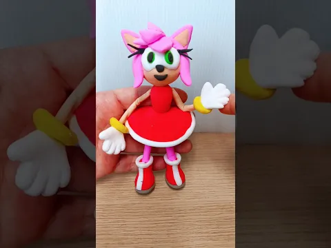 Wow ๐ฎ I made Sonic Amy Rose from clay #diy #asmr #sonic #craft #trend