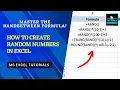 How to Create Random Numbers in Excel - RANDBETWEEN Function in Excel