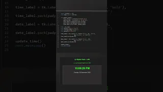 Python Digital Clock GUI Project Tutorial in 30 Minutes Live Clock in Python