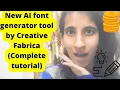 How to use AI font generator tool by Creative Fabrica complete tutorial