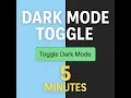 JavaScript Tutorial on Adding Dark Mode to Any Website in 5 Minutes HTML CSS JS